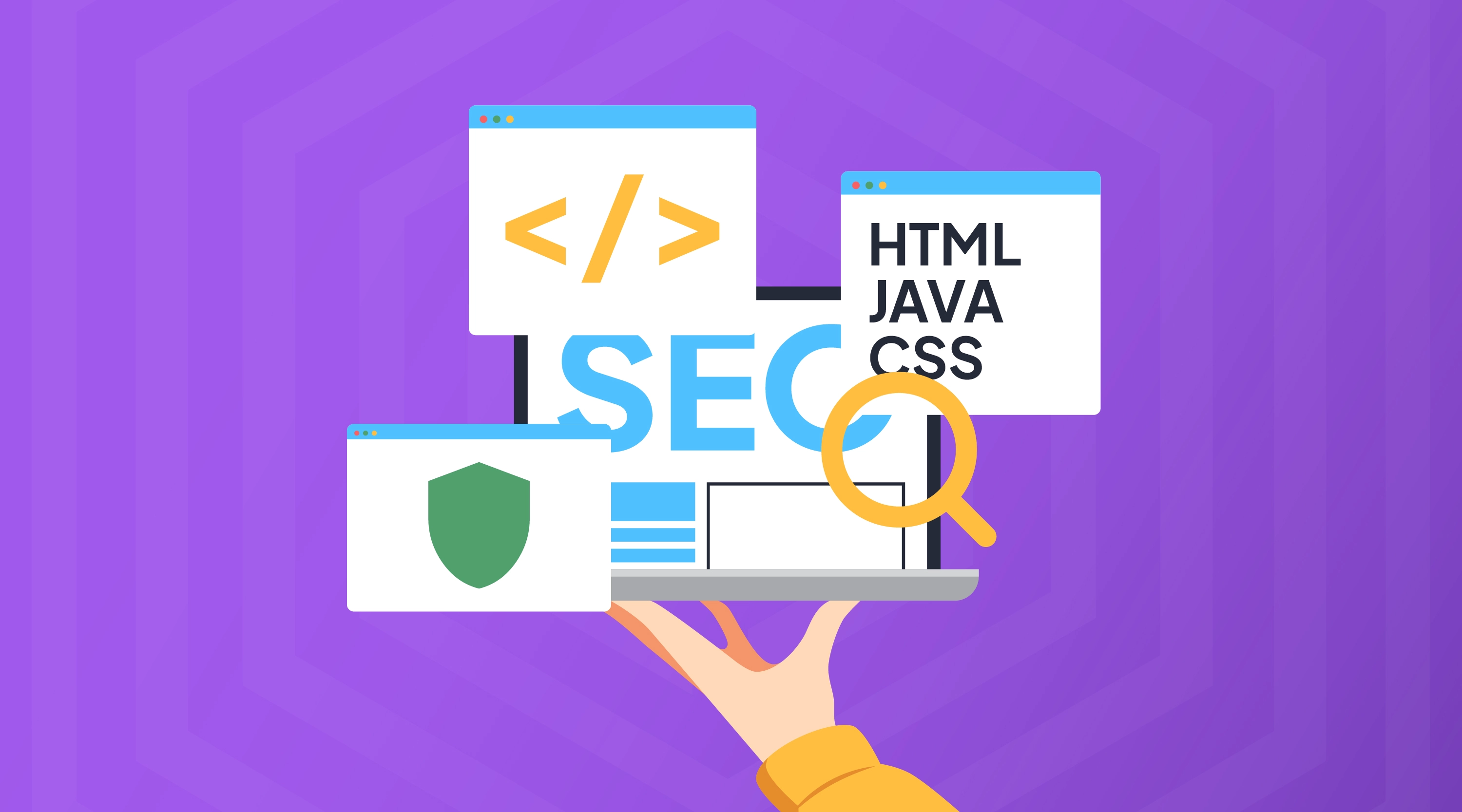 Ilustrasi kode HTML untuk optimasi kecepatan dan performa website